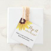 Pop het als ze Pop! Zonnebloem, geverfd Bedankjes Labels (In situ)