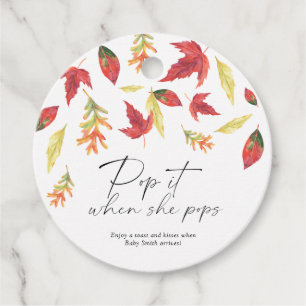 Pop het als ze poppen - Blad herfst - Bedankjes Labels