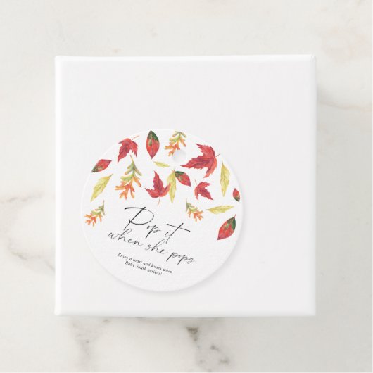 Pop het als ze poppen - Blad herfst - Bedankjes Labels (In situ)
