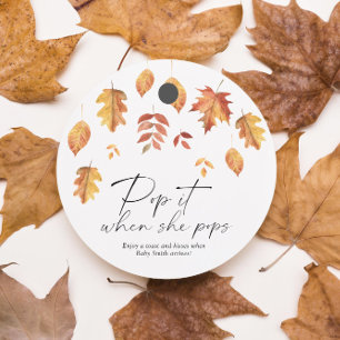 Pop het als ze poppen - Blad herfst - Bedankjes Labels