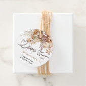 Pop het als ze Poppen bloemenBaby shower Bedankjes Labels (In situ)