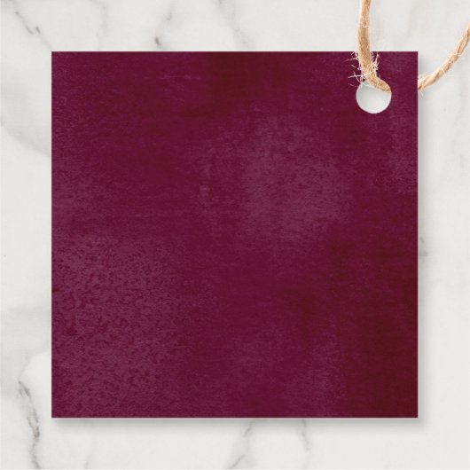 Pop het als ze poppen Bourgondische pompoen herfst Bedankjes Labels (Achterkant)