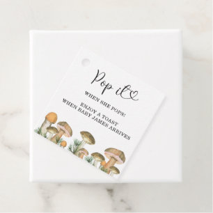 Pop het als ze poppen - champignons - bedankjes labels