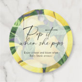 Pop het als ze poppen - citruscitroen - bedankjes labels (Voorkant)