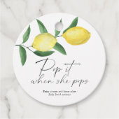 Pop het als ze poppen - citruscitroen - bedankjes labels (Voorkant)