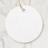 Pop het als ze poppen elegante kerstboom boog bedankjes labels (Achterkant)