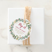 Pop het als ze poppen elegante kerstkrans bedankjes labels (In situ)