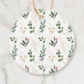 Pop het als ze poppen elegante kerstkrans bedankjes labels (Achterkant)