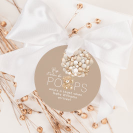 Pop het als ze Poppen genderneutraal Baby shower Bedankjes Labels