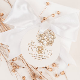 Pop het als ze Poppen genderneutraal Baby shower Bedankjes Labels