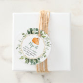 Pop het als ze poppen groen pompoen champagne bedankjes labels (In situ)