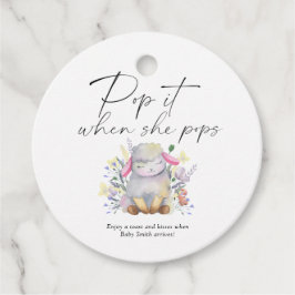 Pop het als ze poppen - kleine lammetje - bedankjes labels