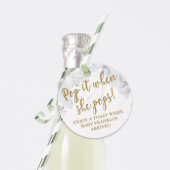 Pop het als ze poppen Modern Floral Baby shower Bedankjes Labels