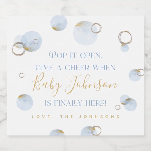 Pop het als ze Poppen mousserende wijnfles label Sparkling Wijnetiket (Enkel label)