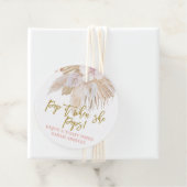 Pop het als Ze Poppen pampas gras Bedankjes Labels (In situ)