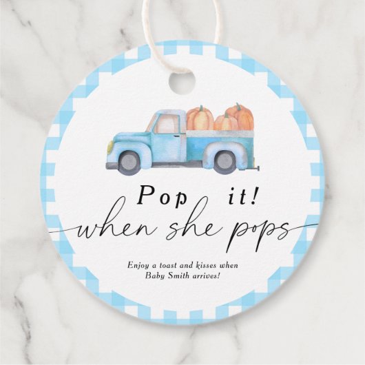 Pop het als ze poppen - Pompoenwagen - Bedankjes Labels (Achterkant)