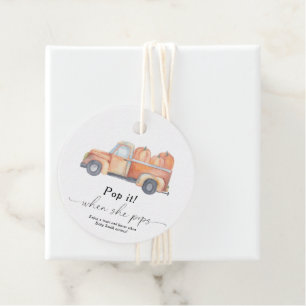 Pop het als ze poppen - Pompoenwagen - Bedankjes Labels