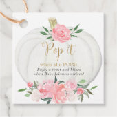 Pop het als ze poppen roze gouden pompoen herfst d bedankjes labels (Voorkant)