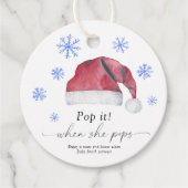 Pop het als ze poppen - Santa baby - Bedankjes Labels (Voorkant)