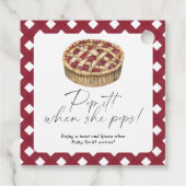 Pop het als ze poppen - taart baby shower bedankjes labels (Achterkant)