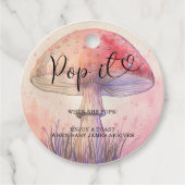 Pop het als ze poppen - vlieg agarisch - bedankjes labels (Voorkant)