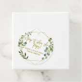 Pop het als Ze Poppen waterverf eucalyptus Bedankjes Labels (In situ)