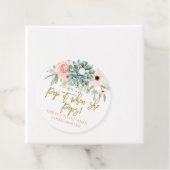 Pop het als Ze Poppen waterverf vetplanten Bedankjes Labels (In situ)