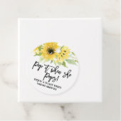 Pop het als ze Poppen waterverf zonnebloem Bedankjes Labels (In situ)