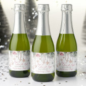 Pop het als ze poppen winter baby shower gunsten sparkling wijnetiket