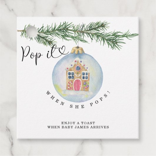 Pop het als ze poppen - Wintertak - Bedankjes Labels (Voorkant)