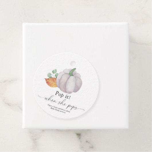 Pop het als ze poppen - Witte pompoen - Bedankjes Labels (In situ)