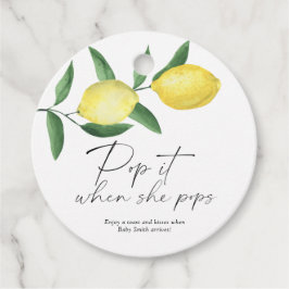 Pop het als zij ploft - citrus citroen - bedankjes labels