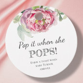 Pop het! | Baby shower Champagne Bedankjes Labels