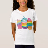 Pop Het Bubble Fidget T-Shirt Sierkussen (Voorkant)