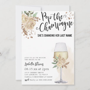 Pop het Champagne Vrijgezellenfeest Kaart