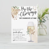 Pop het Champagne Vrijgezellenfeest Kaart (Staand voorkant)