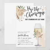 Pop het Champagne Vrijgezellenfeest Kaart (Voorkant / Achterkant)