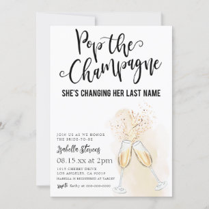 Pop het Champagne Vrijgezellenfeest Kaart