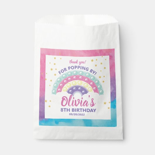 Pop Het Fidget Birthday Party Bedankzakje (Voorkant)