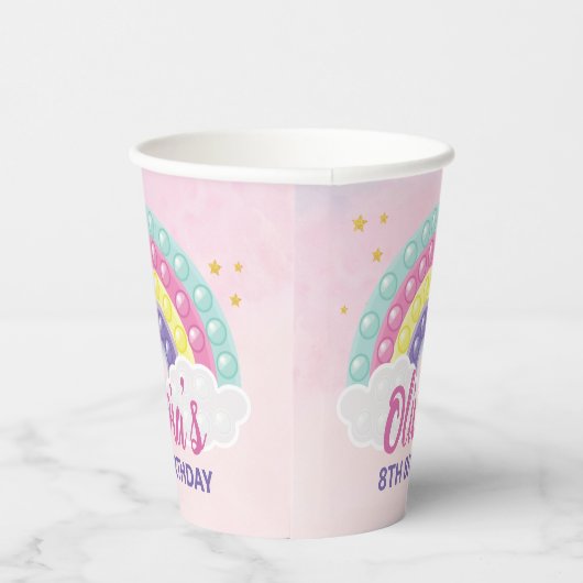 Pop Het Fidget Birthday Party Papieren Bekers (Rechts)