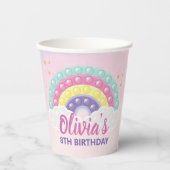 Pop Het Fidget Birthday Party Papieren Bekers (Voorkant)