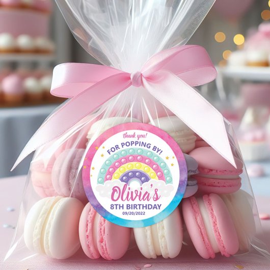 Pop Het Fidget Birthday Party Ronde Sticker