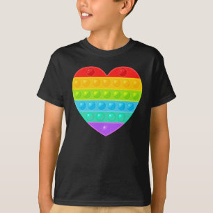 Pop Het hoort kleurrijke regenboog T-shirt