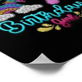 Pop Het is 7 jaar oud thema van de 'Birthday Girl Poster (Hoek)