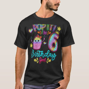 Pop Het is het zesde jaar oude meisjesthema T-shirt