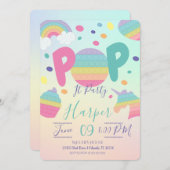 Pop Het Kind nodigt uit tot geboorte Kaart (Voorkant / Achterkant)