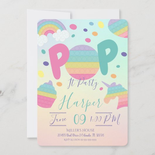 Pop Het Kind nodigt uit tot geboorte Kaart (Voorkant)