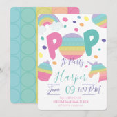 Pop Het Kind nodigt uit tot geboorte Kaart (Voorkant / Achterkant)