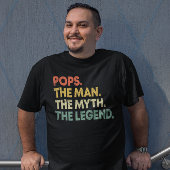 Pop het Man de mythe de legendarische retro papa P T-shirt
