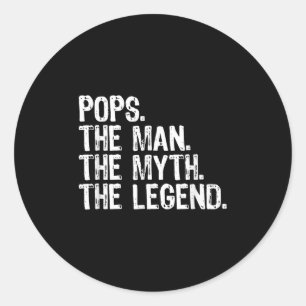 Pop het Man de mythe de legendarische wolk Ronde Sticker